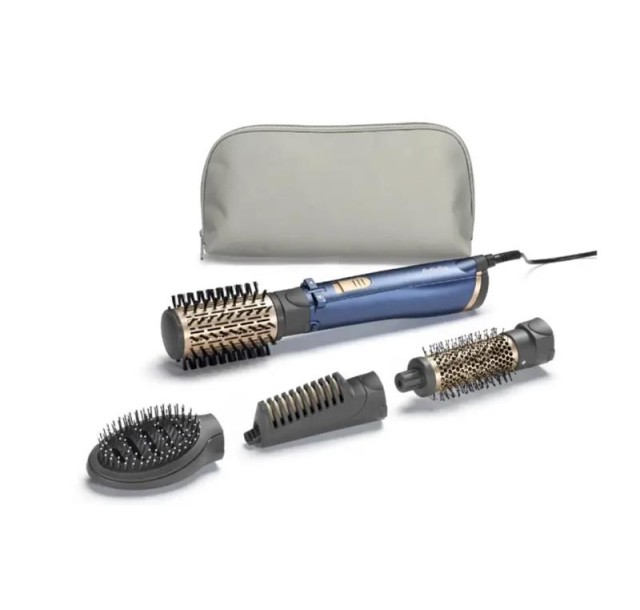 Фен-щітка Babyliss Style Pro, 1000Вт, 2 режими, іоніз-я, хол. Обдув, чохол для зберігання, кераміка, синій