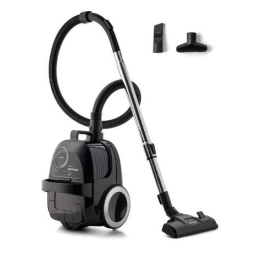 Пилосос Gorenje контейнерний, 800Вт, конт пил -2.2л, HEPA, телескоп трубка, чорний