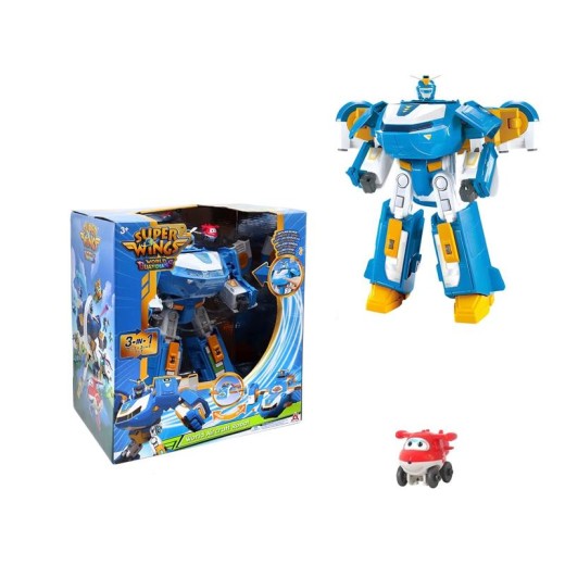 Ігровий набір Super Wings Transforming Aircraft Повітряна База Робот, світло, звук