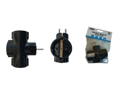 Розгалуджувач мережевий 2E 3xТип F, 16A, чорний