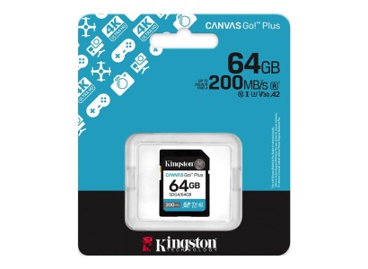 Карта пам'яті Kingston SD   64GB C10 UHS-I U3 V30 R200MB/s