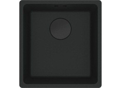 Мийка кухонна Franke Maris, фраграніт, прямокутник, без крила, 403х433х200мм, чаша - 1, монтаж під стільницю, MRG 110-37, чорний матовий