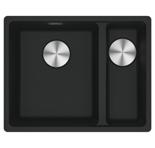 Мийка кухонна Franke Maris, фраграніт, прямокутник, без крила, 553х433х200мм, чаша - 1.5, під стільницю, MRG 160, чорний матовий