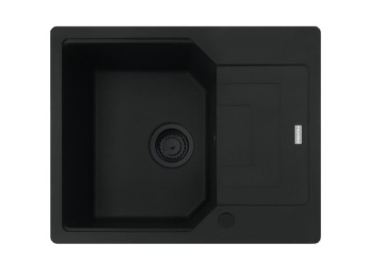 Мийка кухонна Franke Urban, фраграніт, прямокутник, з крилом, 620х500х220мм, чаша - 1, врізна, оборотна, UBG 611-62, чорний матовий