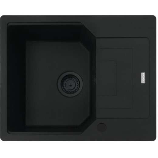 Мийка кухонна Franke Urban, фраграніт, прямокутник, з крилом, 620х500х220мм, чаша - 1, врізна, оборотна, UBG 611-62, чорний матовий