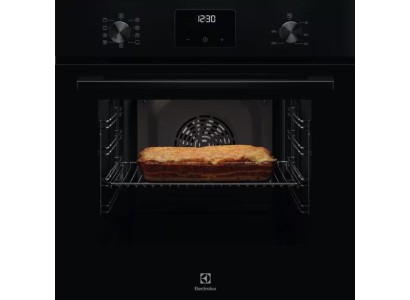 Духова шафа Electrolux електрична, 65л, A, дисплей, конвекція, телескопічні напрямні, чорний