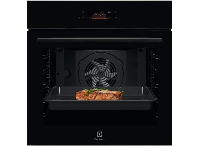Духова шафа Electrolux електрична, 72л, A+, дисплей, конвекція, піроліз, телескопічні напрямні, чорний