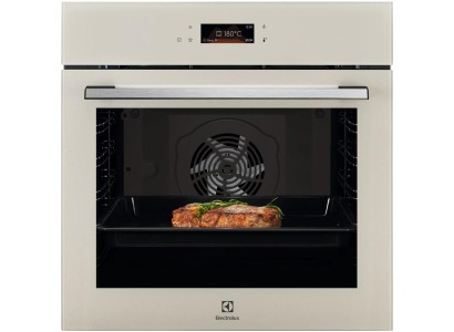Духова шафа Electrolux електрична, 72л, A+, дисплей, конвекція, телескопічні напрямні, шампань