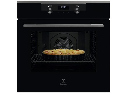 Духова шафа Electrolux електрична, 72л, A+, пара, дисплей, конвекція, телескопічні напрямні, чорний