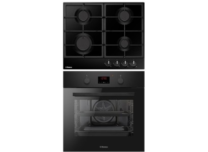Комплект Hansa (духовка електрична + емальована газова поверхня), чорний