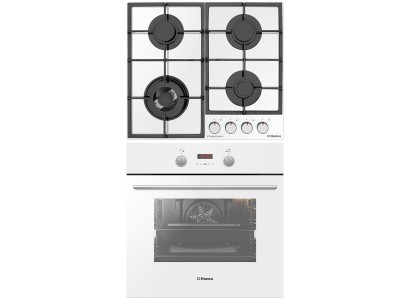 Комплект Hansa (духовка електрична + поверхня газ на склі), білий
