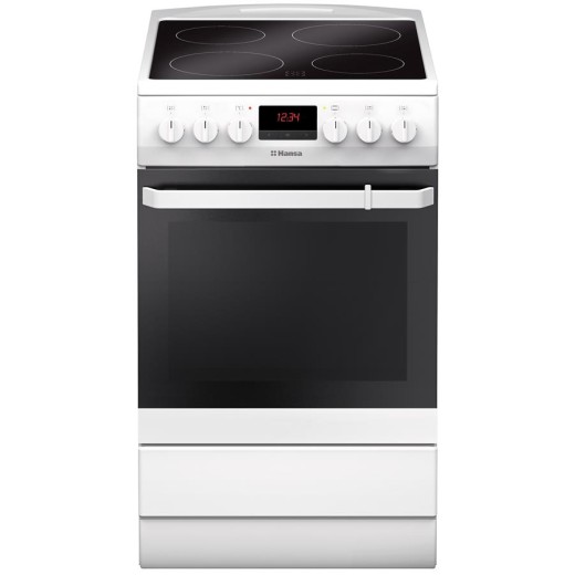 Плита Hansa електрична, 50х60см, 62л, дисплей, білий