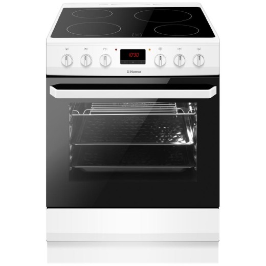 Плита Hansa електрична, 60х60см, 62л, дисплей, білий