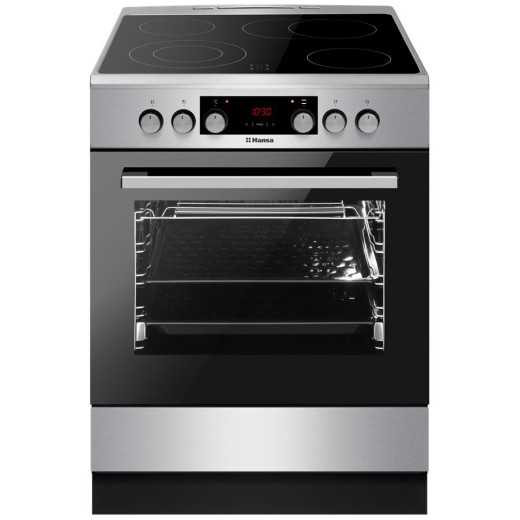 Плита Hansa електрична, 60х60см, 65л, дисплей, нержавіюча сталь