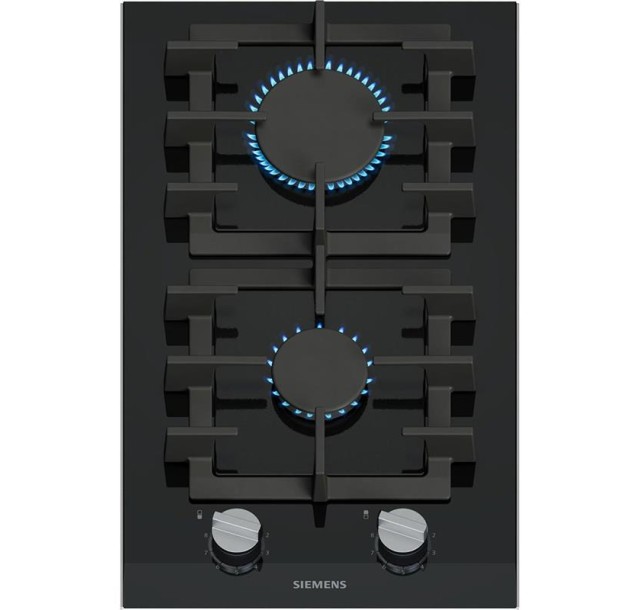Варильна поверхня Siemens газова на склі, 30см, Доміно, чорний