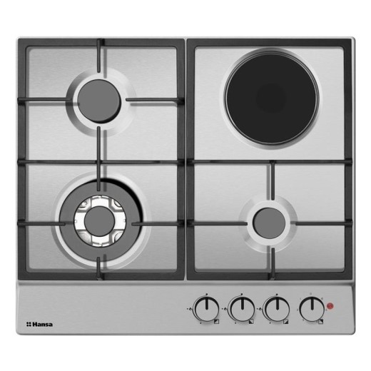 Варильна поверхня Hansa комбінована (3 газ + 1 електро), 60см, нержавіюча сталь