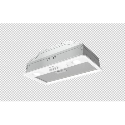 Витяжка Ardesto вбудована, 52см, 700м3ч, метал, 2х1Вт LED, кнопкове, білий