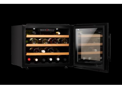 Холодильник Hansa вбудований для вина, 45.5x59х60.8, холод.відд.-63л, зон - 1, бут-28, ST, диспл внутр., чорний