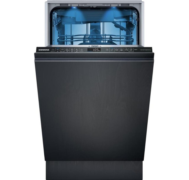 Посудомийна машина Siemens вбудована, 10компл., A+, 45см, дисплей, 3й кошик, Zeolith, білий