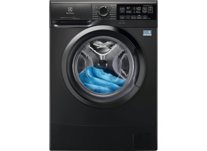Пральна машина Electrolux фронтальна, 6кг, 1000, A+++, 41см, дисплей, інвертор, сріблястий темний
