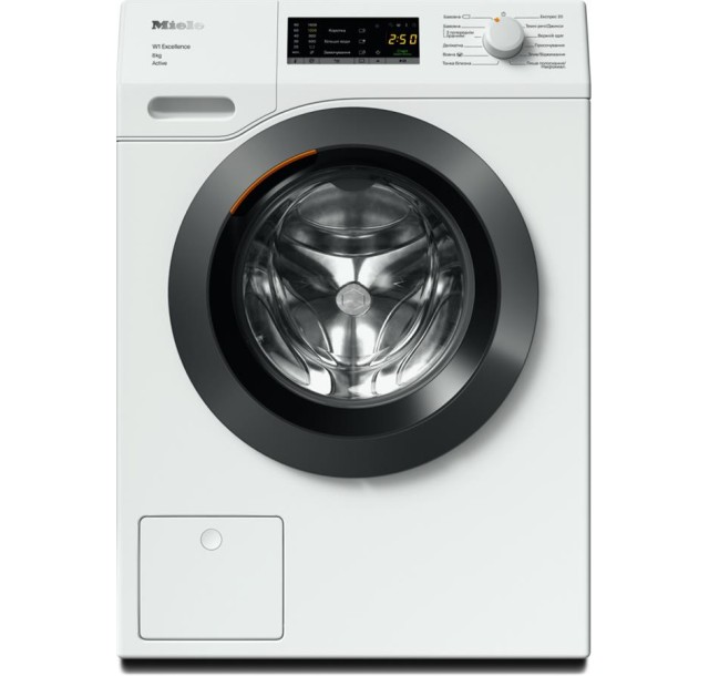 Пральна машина Miele WEA 135 WCS фронтальна, 8кг, 1400, A+++, 63.6см, дисплей, інвертор, люк сірий, білий