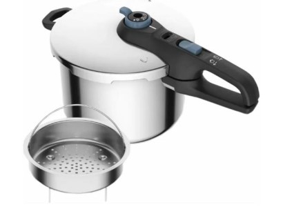 Скороварка Tefal Secure Trendy, 8л, з паровим кошиком, нержавіюча сталь, пластик