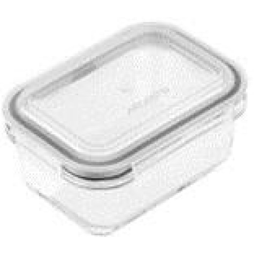 Контейнер для зберігання харчових продуктів Ardesto Gemini 0.38л, боросилікатне скло, пластик, прямокутний, прозорий