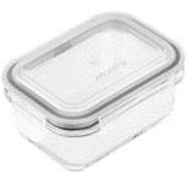 Контейнер для зберігання харчових продуктів Ardesto Gemini 0.38л, боросилікатне скло, пластик, прямокутний, прозорий