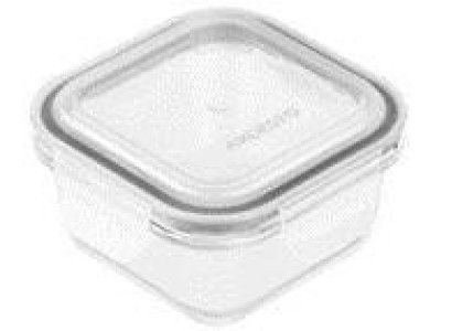 Контейнер для зберігання харчових продуктів Ardesto Gemini 0.8л, боросилікатне скло, пластик, квадратний, прозорий