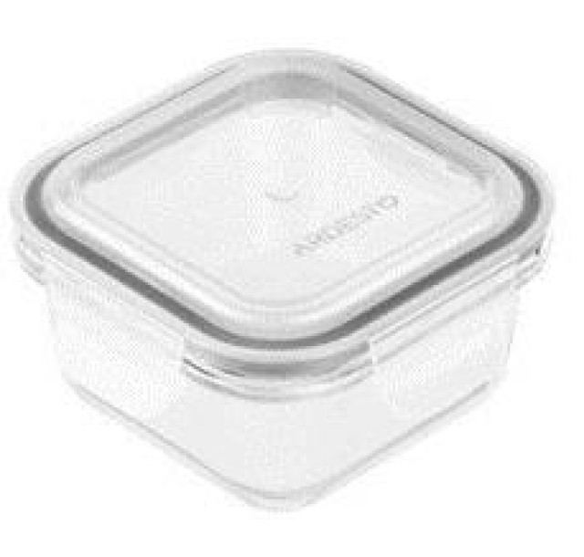 Контейнер для зберігання харчових продуктів Ardesto Gemini 1.23л, боросилікатне скло, пластик, квадратний, прозорий