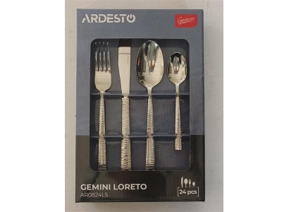 Набір столових приборів Ardesto Gemini Loreto, 24 прибори, нержавіюча сталь
