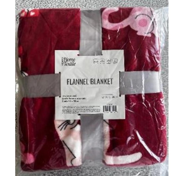 Плед Ardesto Flannel 160х200см, 100% поліестер, котики з сердечками