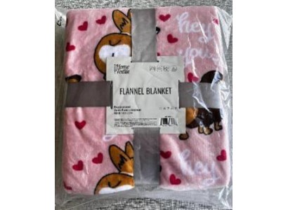 Плед Ardesto Flannel 160х200см, 100% поліестер, песики з сердечками