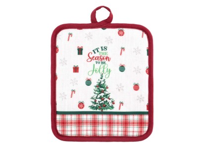 Прихватка Ardesto Christmas Tree 18х20см, 100% поліестер (верх), 100% бавовна (низ), зелений