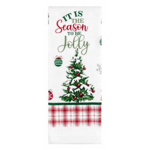 Набір рушничків для кухні Ardesto Christmas Tree 38х63см, 2шт, 100% бавовна, зелений