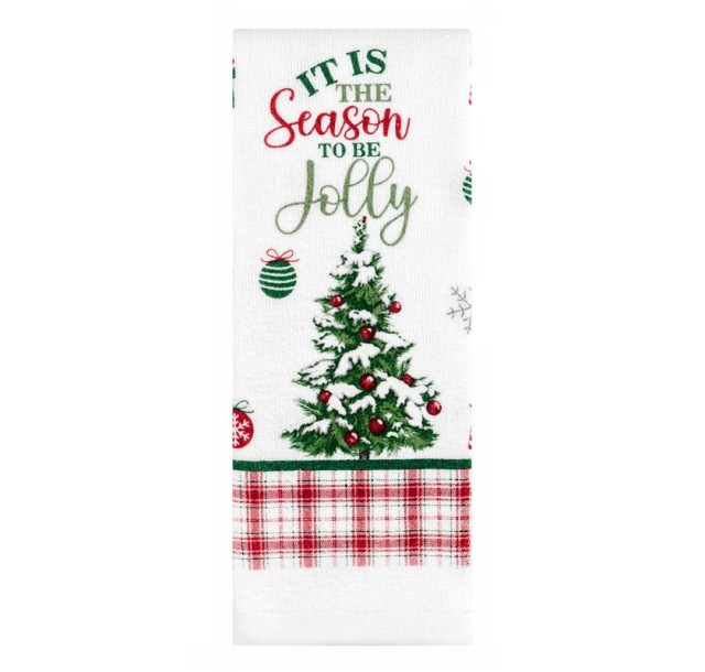 Набір рушничків для кухні Ardesto Christmas Tree 38х63см, 2шт, 100% бавовна, зелений