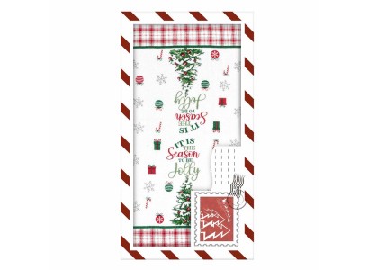 Подарунковий набір рушничків в коробці Ardesto Christmas Tree 38х63см, 2шт, 100% бавовна, зелений