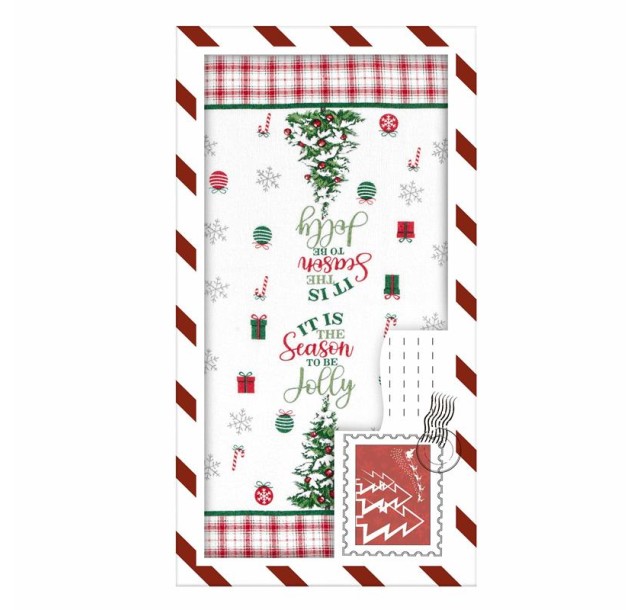 Подарунковий набір рушничків в коробці Ardesto Christmas Tree 38х63см, 2шт, 100% бавовна, зелений