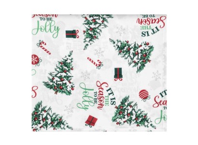 Скатертина Ardesto Christmas Tree 120х140см, 100% поліестер, зелений