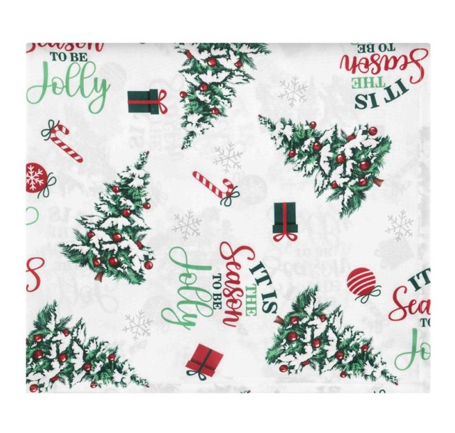 Скатертина Ardesto Christmas Tree 120х140см, 100% поліестер, зелений