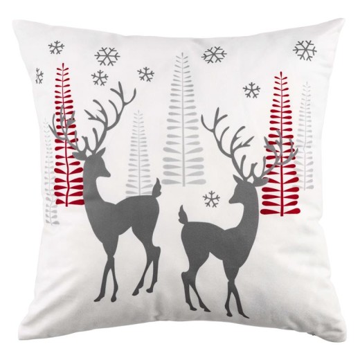 Подушка декор. Ardesto Christmas Deer 45х45см, 100% поліестер, білий