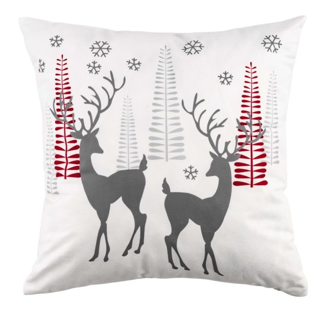 Подушка декор. Ardesto Christmas Deer 45х45см, 100% поліестер, білий