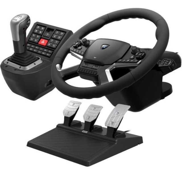 Кермо і педалі HORI Force Feedback Truck Control System для ПК