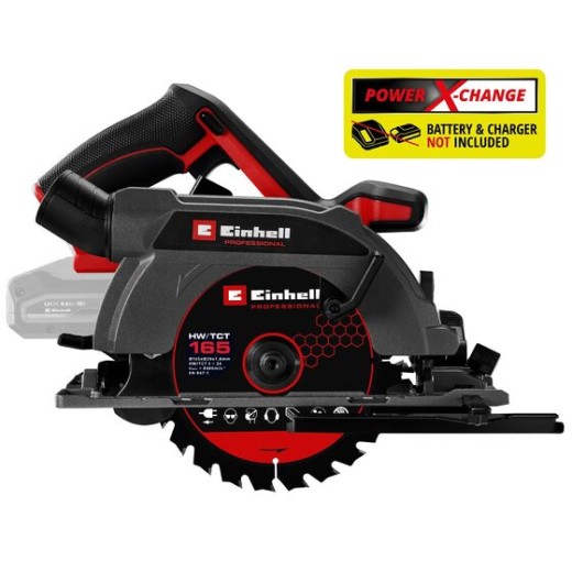Пила дискова акумуляторна Einhell TP-CS 18/165 Li BL-Solo безщіткова 18В 5000об/хв 165х20мм 2.95кг без АКБ та ЗП