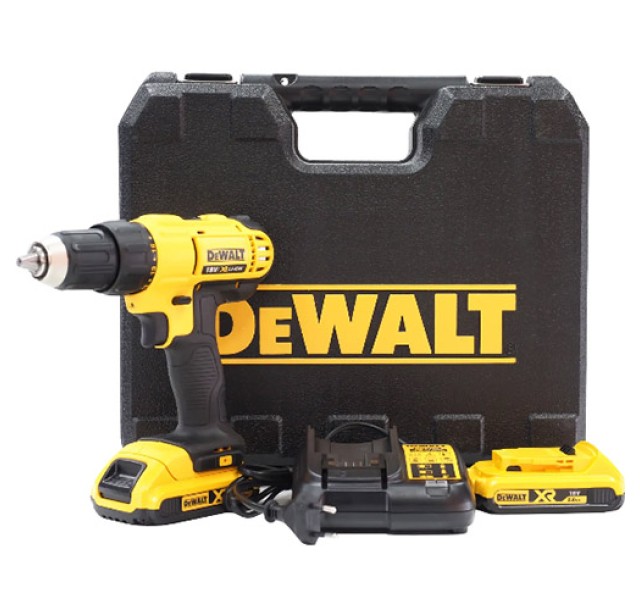 Дриль-шурупокрут DeWalt XR Li-Ion 18В акб 2х2А·год 42Нм 450-1800об/хв патрон 13мм ЗП кейс 1.28кг