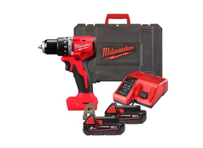 Шурупокрут-дриль акумуляторний Milwaukee BLPDRC-202C 18В 2х2А·год 60.5Нм 0·1700об/хв ЗП M12-18C кейс 1.5кг