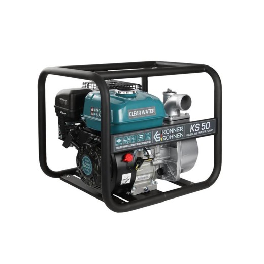 Мотопомпа бензинова Konner&Sohnen KS 50 для чистої води 500л/хв 7.0к.с 24кг