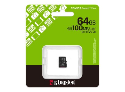 Карта пам'яті Kingston microSD   64GB C10 UHS-I A1 V10 R100MB/s