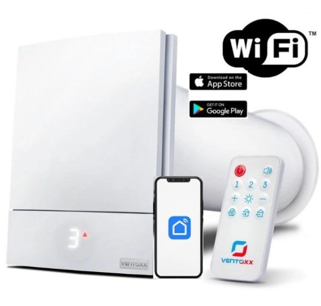 Рекуператор Ventoxx Harmony Smart 0,5м пульт дистанційного керування Wi-Fi LED-індикація пластикова решітка