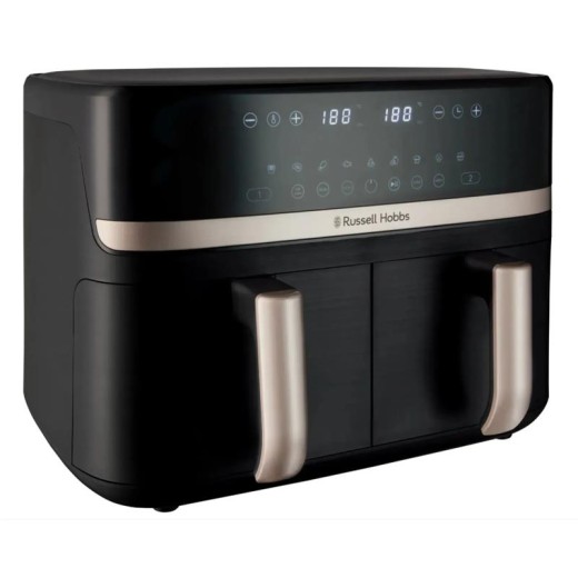 Мультипіч Russell Hobbs Satis Fry DualBaske 2800Вт, чаша-4.5/4.5л, сенсорне управл., 9 авто. программ, пластик, чорний